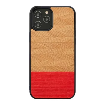 Telefoonhoesje Man and Wood voor iPhone 12 / 12 Pro – visgraat azalea zwart
