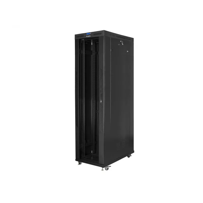 19 inch rackkast LANBERG FF01-8247-12BL, 47U, 800x1200 mm, glazen voordeur