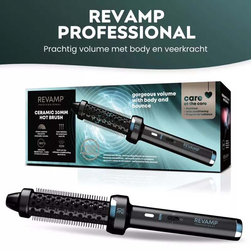 Hot Brush Revamp BR-1300A-EU Ceramic Ionic 30mm – verwarmde stylingborstel voor het haar