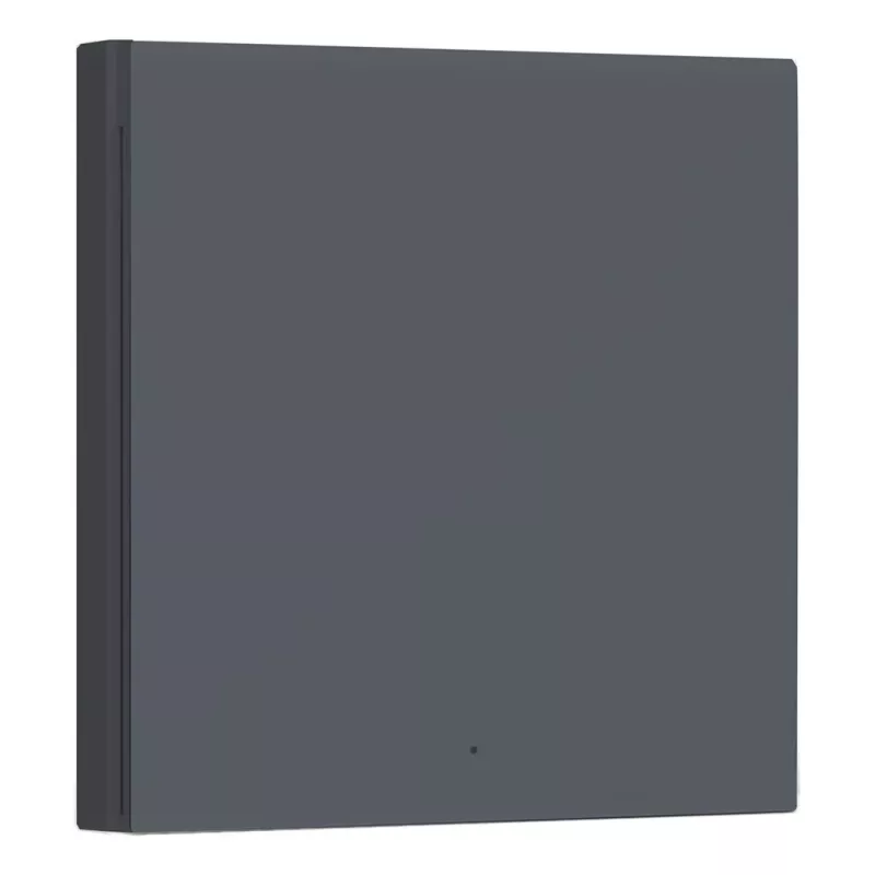 AQARA Smart wandschakelaar H1 EU (zonder nulleider, enkelpolig) (WS-EUK01-G), grijs - Zigbee wandschakelaar met relais