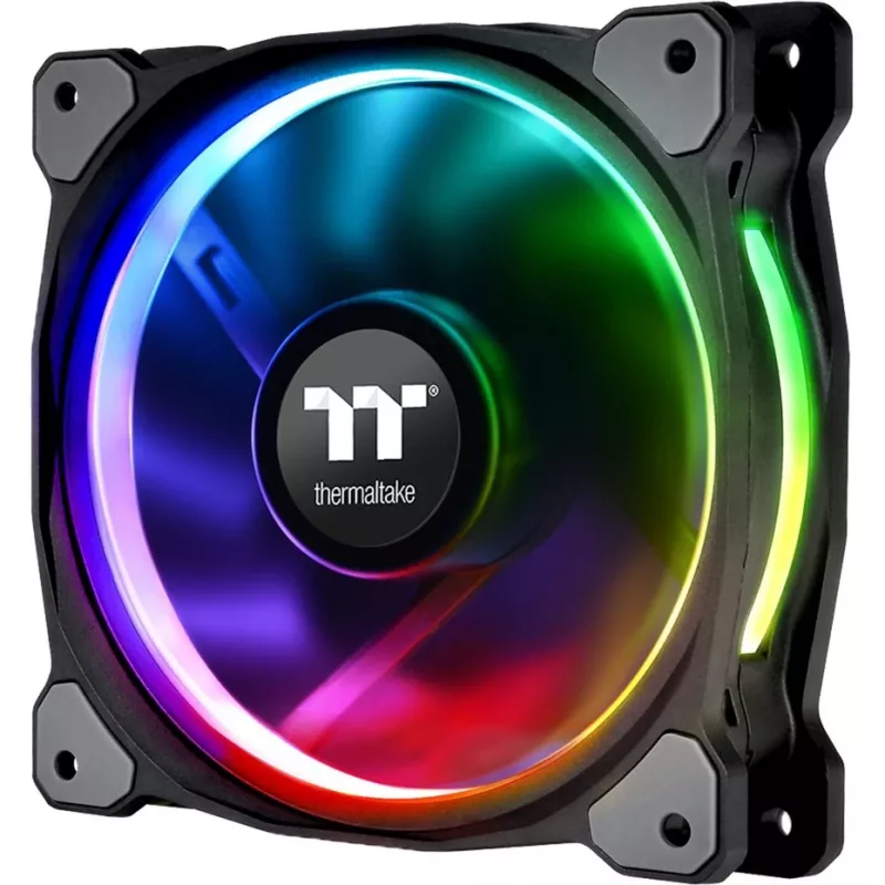 Thermaltake Riing Plus 14 LED RGB radiatorventilator TT Premium Edition CL-F056-PL14SW-A, 140 mm, 3-pack met controller, zwart