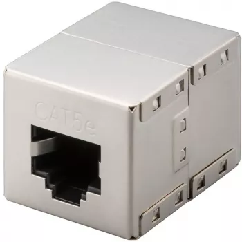 Wentronic Goobay CAT 5e RJ45-stekker/koppeling – tot 100 MHz-netwerken, afgeschermd (15027)