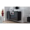 Cama sideboard VIVA 150 zwart/zwart glanzend + wit