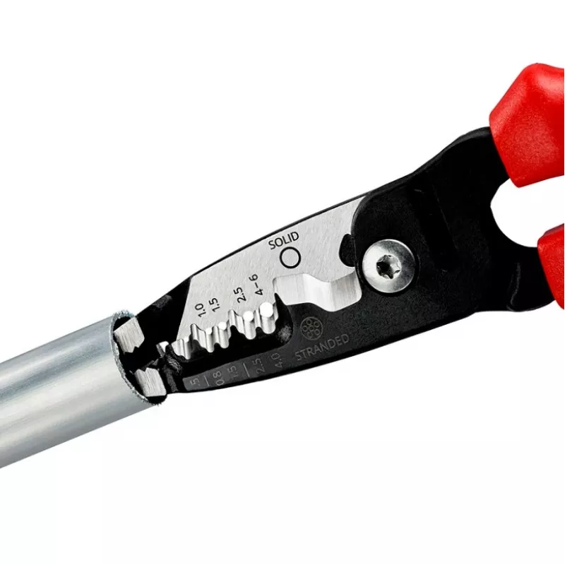 Knipex 13 72 200 ME striptang zwart, blauw, rood, roestvrij staal