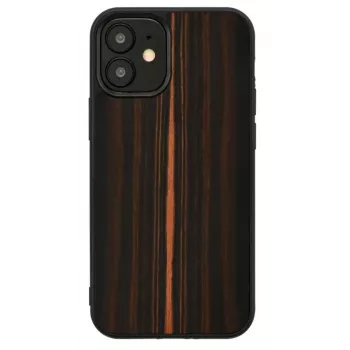 Beschermhoesje Man and Wood voor iPhone 12 mini – ebbenhout zwart
