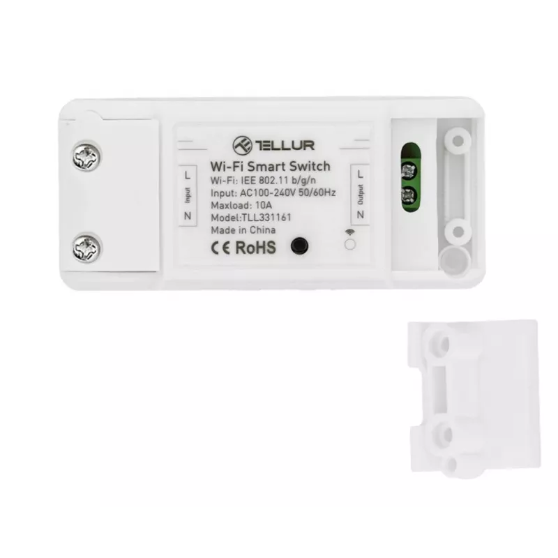Inline WiFi Switch Tellur TLL331161 2200W — slimme inline-relais voor lampen en apparaten