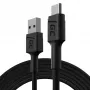 USB-kabel Green Cell KABGC19 USB 2.0 2m USB-A USB-C zwart