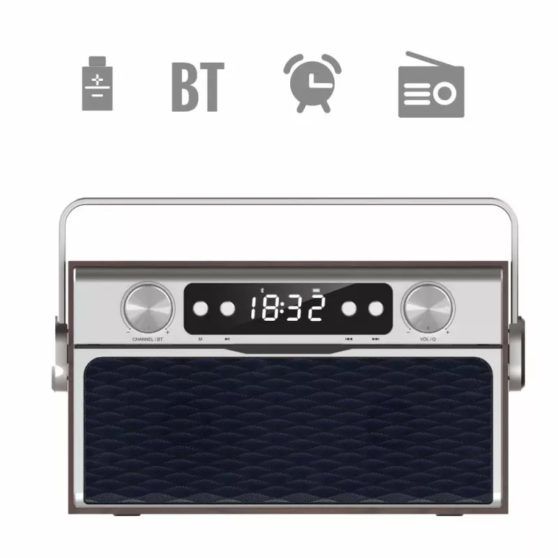 Draagbare radio MANTA RDI917PRO met bluetooth en USB-weergave