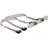 Delock Slotbracket, 2 x seriële poort (DB9 male), 40 cm