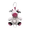 Muziekdoos TULILO koe-model, wit-bordeaux uitvoering, 18 cm