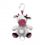 Muziekdoos TULILO koe-model, wit-bordeaux uitvoering, 18 cm