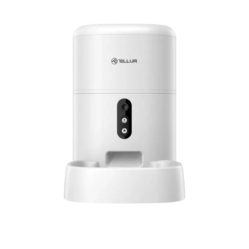 Automatische voerbak Tellur TLL331461 met UltraHD-camera, 4 l, wit