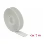 Klittenband DELOCK 18279 — grijs, 20 mm × 3 m, 1 stuk