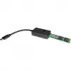 Inter-Tech K-1696-P2 USB-C-naar-M.2-SSD-adapter, USB 3.2 Gen 2 (10 Gbit/s), PCIe NVMe en SATA, zwart