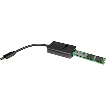 INTER-TECH adapter M.2 naar USB Type-C K-1696-P2, bus M.2, stekker USB-C, 5V, 37×54×12 mm, zwart