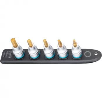 Inbus-dopsleutelset Hazet 986K-SR/5, 5-delig, maten 5–10 mm