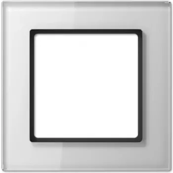 Wandplaat / schakelaarafdekking Jung AC 581 GL WW, glas, transparant, 84×87 mm
