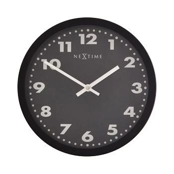 NeXtime klok 2906ma Mercure, Ø 25 cm, wand, zwart