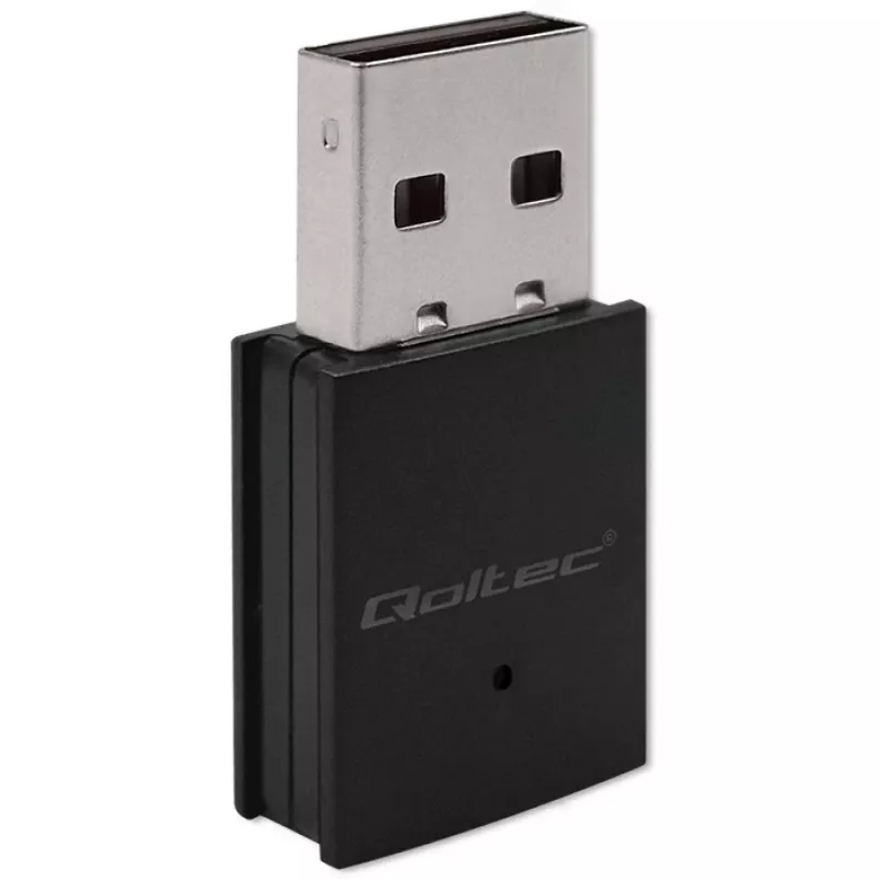 Compacte draadloze mini-USB-WLAN-adapter QOLTEC 57007 – single-band 2,4 GHz, tot 150 Mbit/s, interne antenne