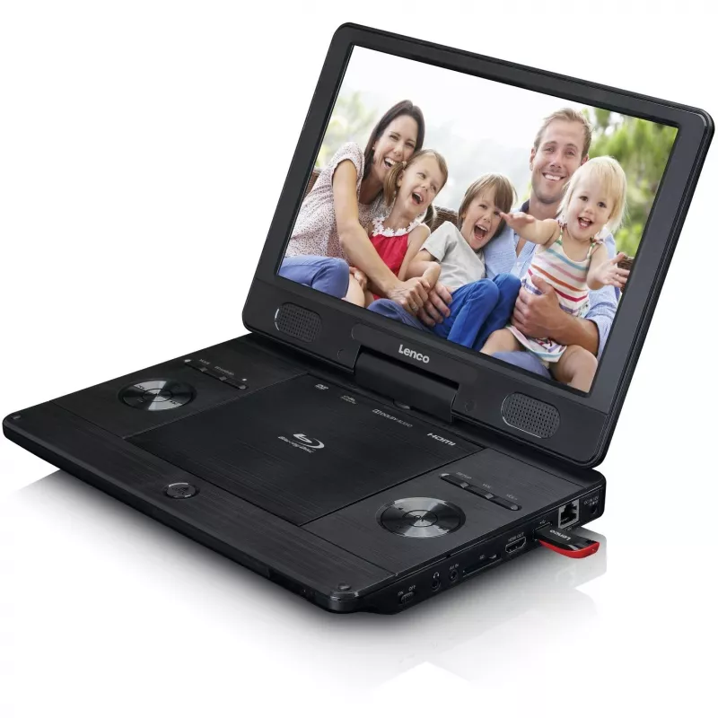 Lenco BRP-1150BK - Blu-ray-speler - Draagbaar - Display: 29,5 cm (11,5 inch) - Zwart