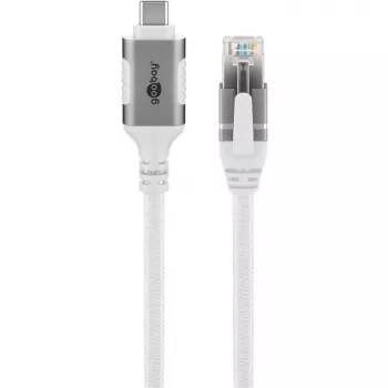 Netwerkkabel Goobay 74180 USB-C RJ-45 Cat6 10 m wit