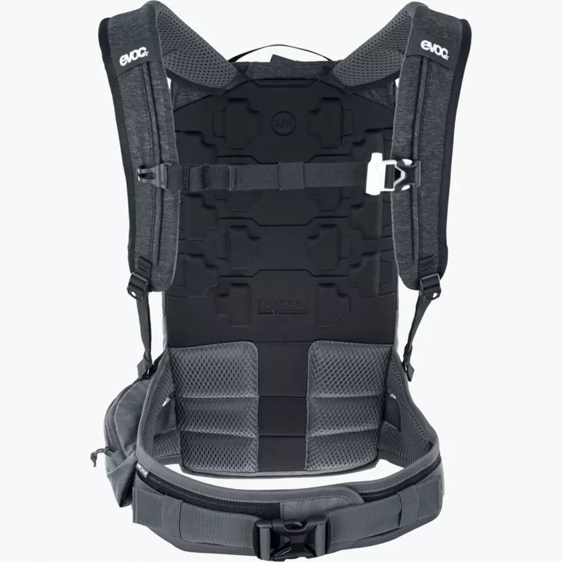 Fietsrugzak EVOC Trail Pro 10L Carbon grijs sport