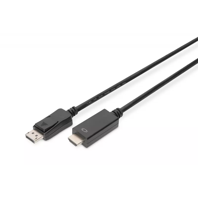 Adapterkabel DisplayPort 1.2 met vergrendeling 4K 60Hz UHD Type DP/HDMI A M/M zwart 2 m