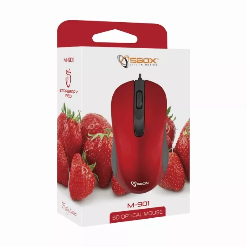 Sbox M-901 optische muis rood
