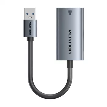 USB-naar-Gigabit-Ethernet-adapter Vention CEZ – bedrade USB-host-interface, 1000 Mbit/s, grijs