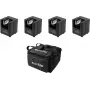Lichtset EUROLITE 4x accu UP-1 batterijgevoed met SB-4 softbag