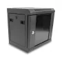 DeLOCK 43417 10 inch netwerkkast 6U met glazen deur, zwart