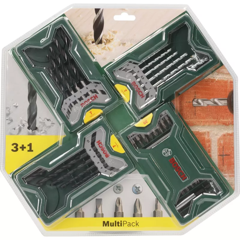 Bosch Mini X-Line Multipack 3+1 boren- en bitset, 46 stuks