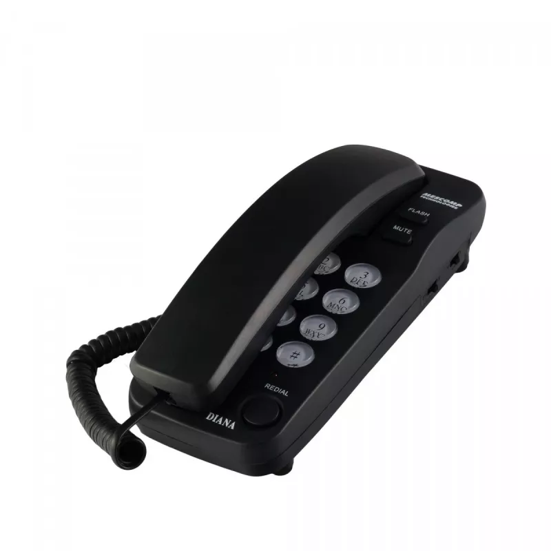 Mescomp Technologies vastnettelefoon Mesmed Mescomp MT 518 Diana zwart, telefoon, zwart