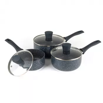 Pannenset Russell Hobbs Nightfall Stone 3-delig 16/18/20 cm antiaanbaklaag
