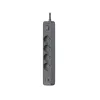 Tracer Power Line+ TRALIS47026 stekkerdoos, 4 contacten, USB-A + USB-C PD 18 W, 1,5 m, grafiet