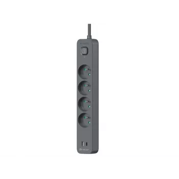 Stekkerdoos TRACER TRALIS47026 met 1,5 m kabel, 4 USB-aansluitingen en PD 18W