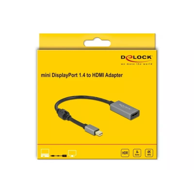 Active mini DisplayPort 1.4 naar HDMI-adapter DeLOCK 66570