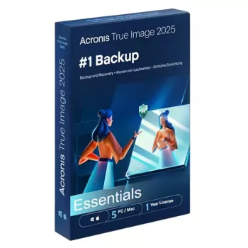 Acronis True Image Essentials – 5 pc/Mac, 1 jaar