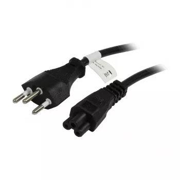 Synergy21 netkabel 230V Zwitserland(stekker)J12/koudapparaten C5(bus, Michymouse), 1,8m, zwart,