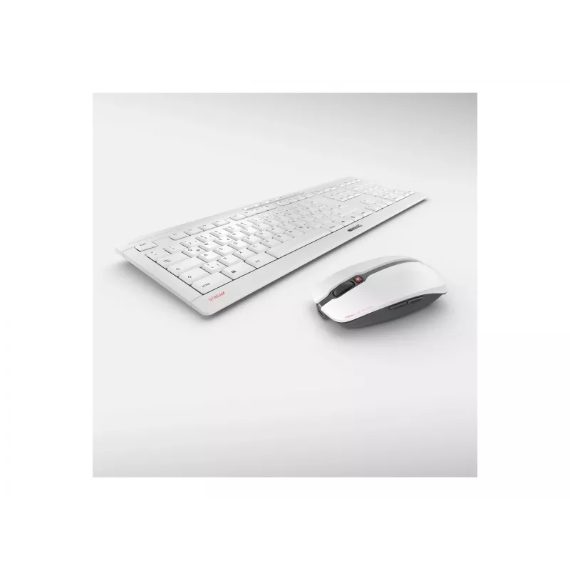 CHERRY Stream Desktop Recharge toetsenbord muis inbegrepen universeel RF draadloos QWERTZ Duits grijs