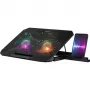 Laptop-koelpad DEFENDER NS-510 met 2 ventilatoren, 2×USB-aansluitingen en RGB-verlichting