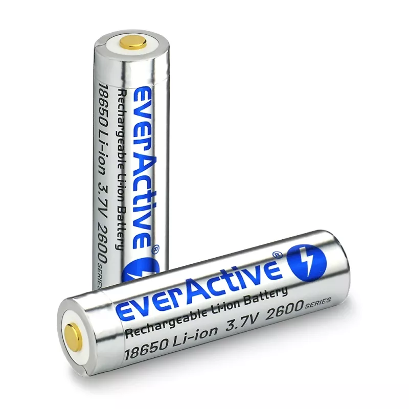 Batterij everActive 18650 3.7V Li-ion 2600mAh micro USB met bescherming BOX