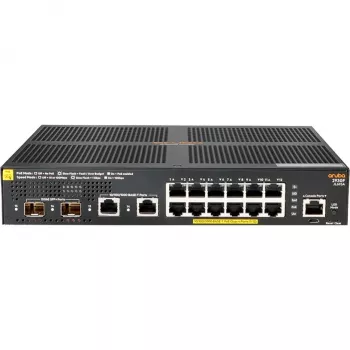 Hewlett Packard Enterprise HPE Aruba 2930F 12G PoE+ 2G/2SFP+ - Switch - L3 - managed - 12 x 10/100/1000 (PoE+) + 2 x 1 Gigabit/10 Gigabit SFP+ (Uplink) + 2 x 10/100/1000 - in rack