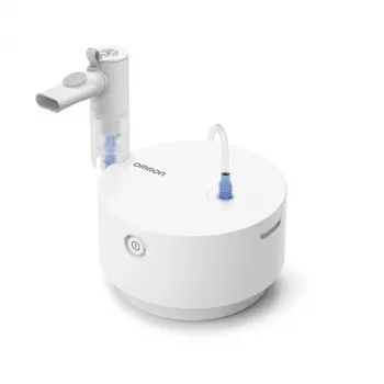 Omron C28P tafelvernevelaar met 10 ml/min capaciteit, 2,65 µm deeltjesgrootte, wit, afmetingen 265×195×143 mm