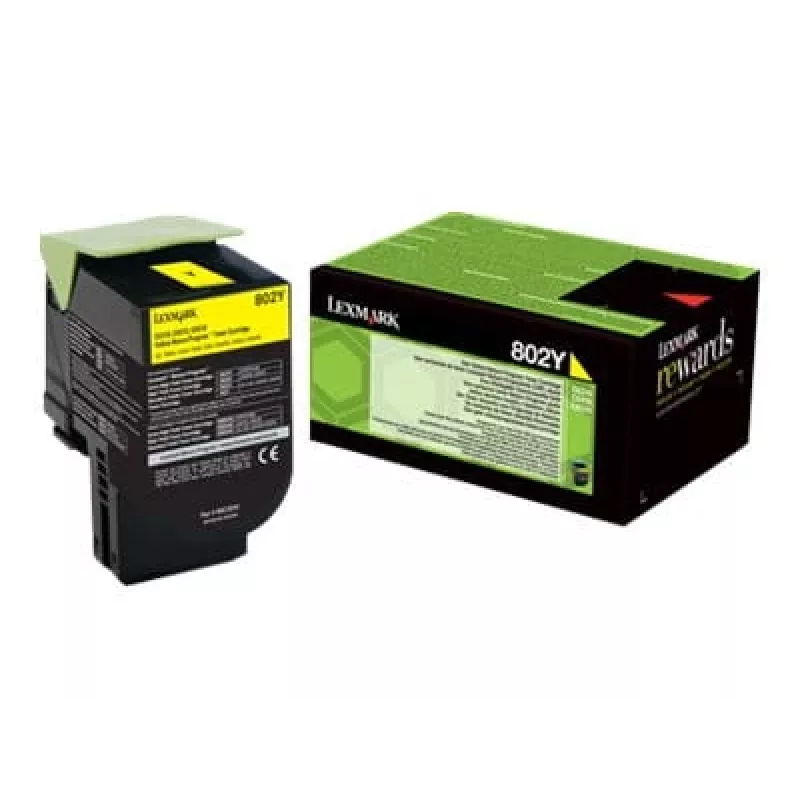 Lexmark 802Y originele toner (80C20Y0), geel, 1000 pagina's