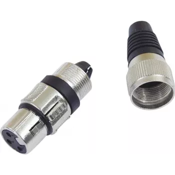 XLR 3-pins connector Omnitronic 30200111 — mannelijke/vrouwelijke audioconnector voor microfoon en professionele audio