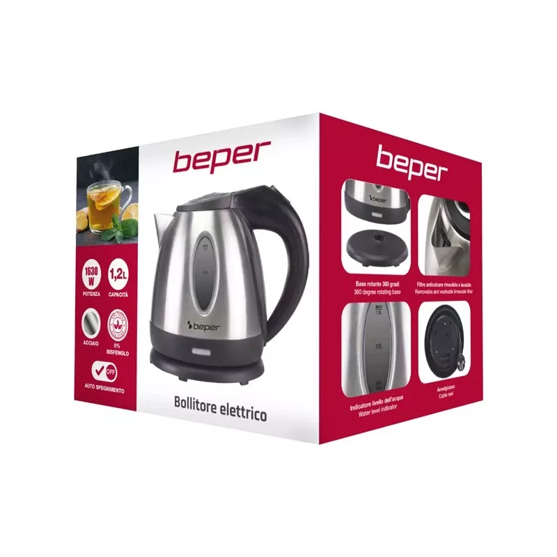 Waterkoker Beper P101BOL001 1,7L 2200W zwart