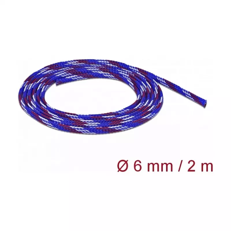 Kabelmantel DeLOCK 20741 blauw rood wit