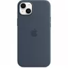 Silicone Case Cover Apple iPhone 14 Plus MagSafe stormblauw