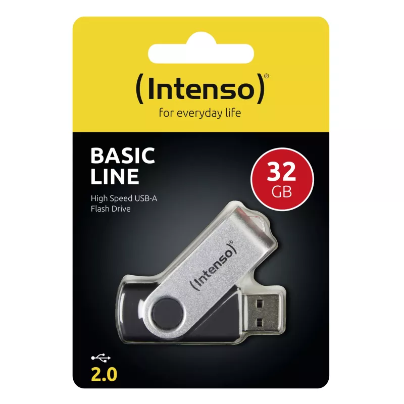USB-flashdrive Intenso 32GB USB Type-A 2.0 zwart zilver